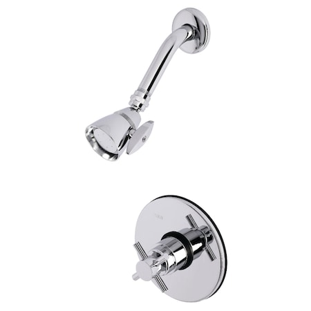 Kingston Brass Shower Faucet, 2, Wall Mount, Polished Chrome KB8691DXSO